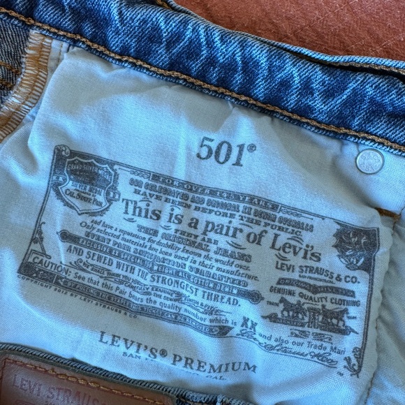 Levi's Premium 501 Distressed Jeans - Picture 7 of 13